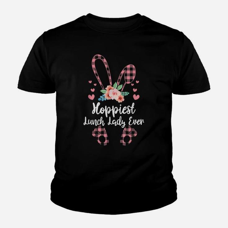 Hoppiest Lunch Lady Ever Women Easter Day Bunny Youth T-shirt