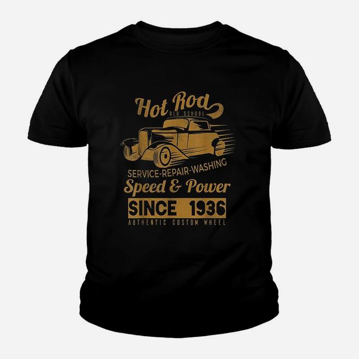 Hot Rod Vintage Old School Race Car Youth T-shirt