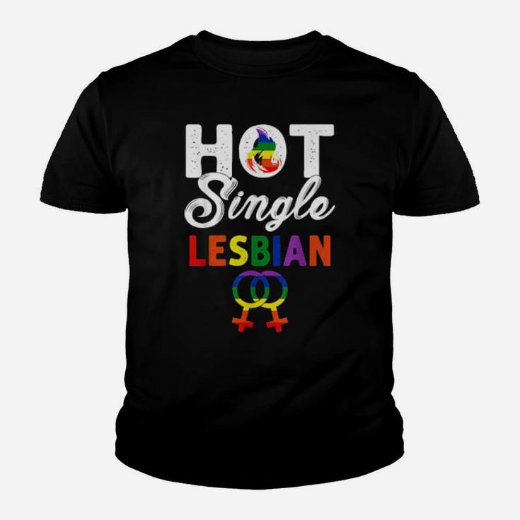 Hot Single Lesbian Lesbian Pride Lgbt Flag Gay Youth T-shirt