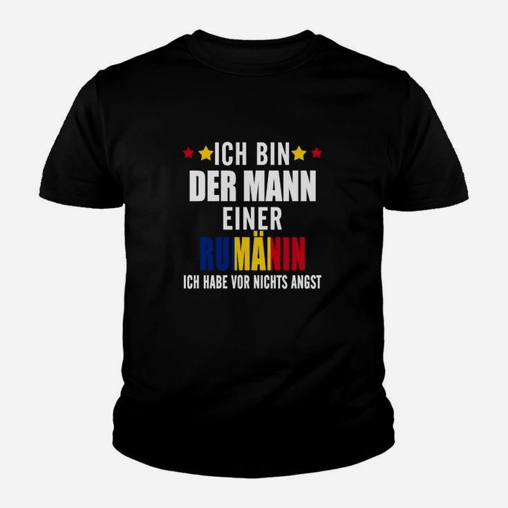 Humorvolles Kinder Tshirt für Herren Mann einer Rumänin, Lustiges Design