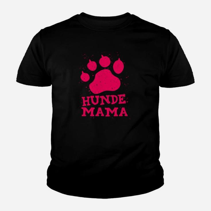 Hunde Mama Damen Kinder Tshirt mit Pfotenabdruck Design, Tierfreund Mode