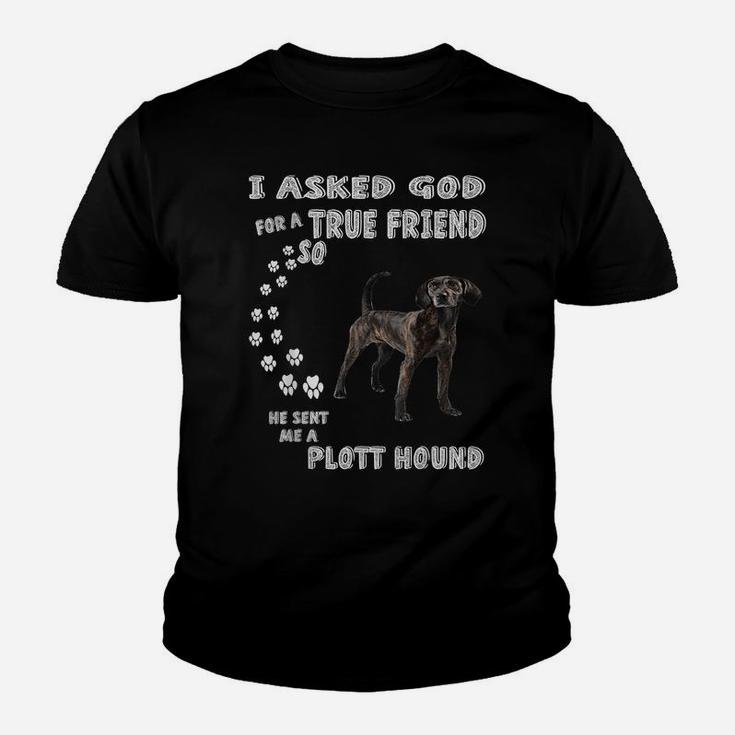 Hunting Dog Mom, Plotthund Dad Costume, Cute Plott Hound Youth T-shirt