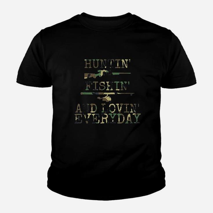 Hunting Fishing And Loving Every Day Youth T-shirt