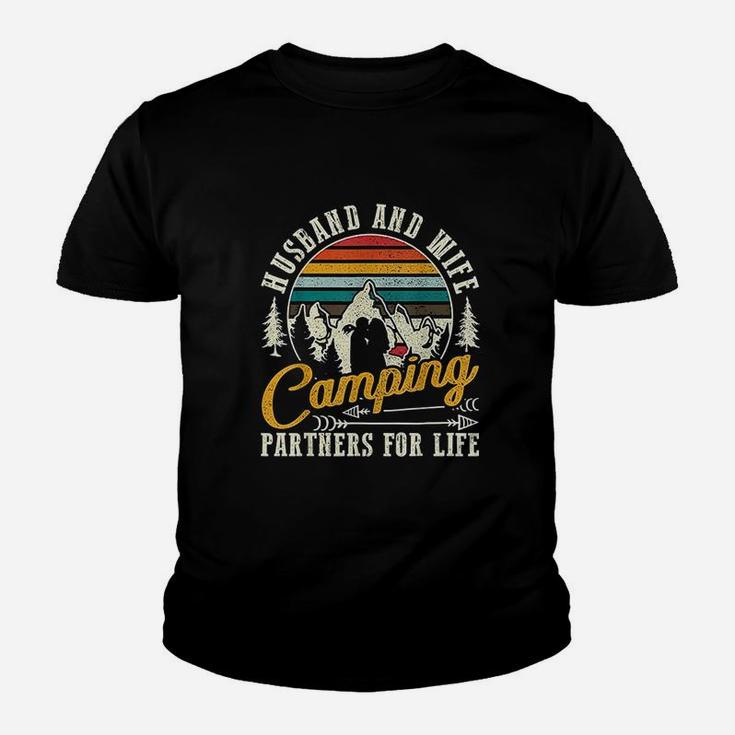 Husband And Wife Camping Partners For Life Youth T-shirt