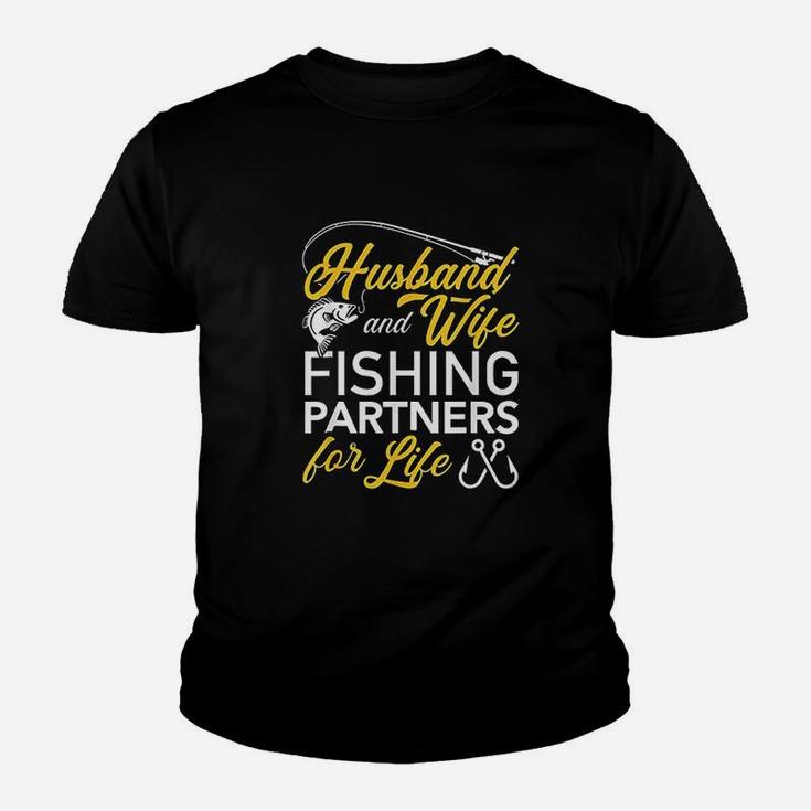 Husband And Wife Fishing Partners For Life Youth T-shirt