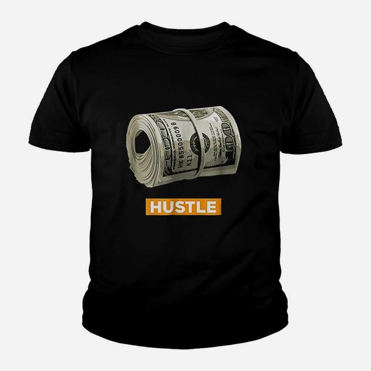 Hustle Bank Roll Money Wad 100 Dollar Bills Youth T-shirt