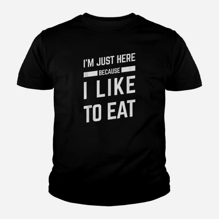 I Am Just Here Because I Like To Eat Youth T-shirt