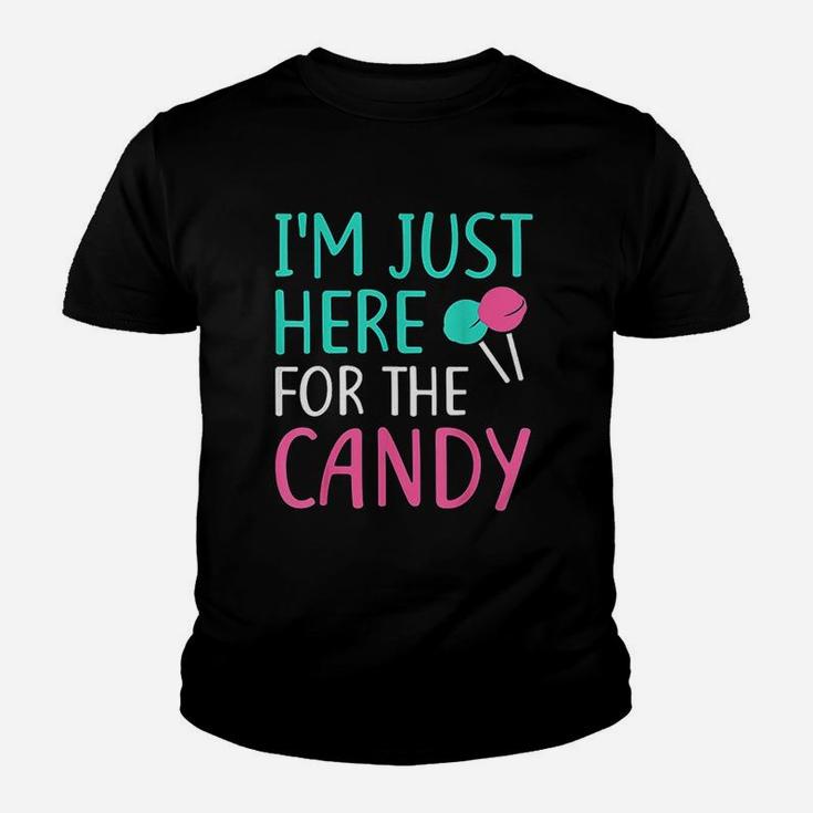 I Am Just Here For The Candy Youth T-shirt
