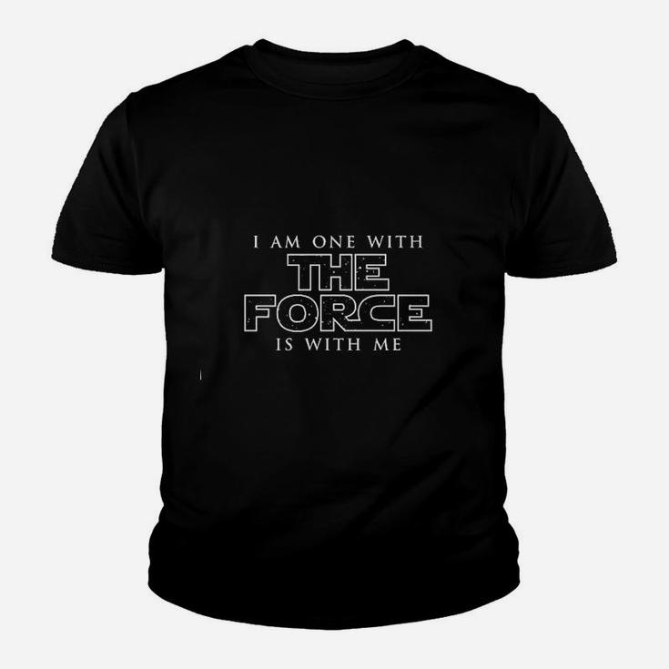 I Am One With The Force The Force Is With Me Missy Fit Ladies Youth T-shirt