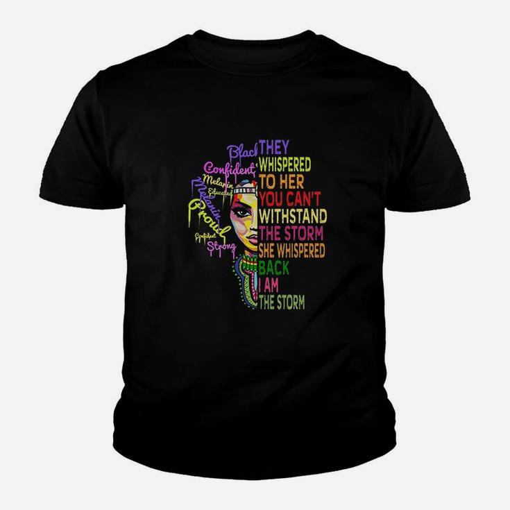 I Am The Storm Strong African Woman  Black History Month Youth T-shirt