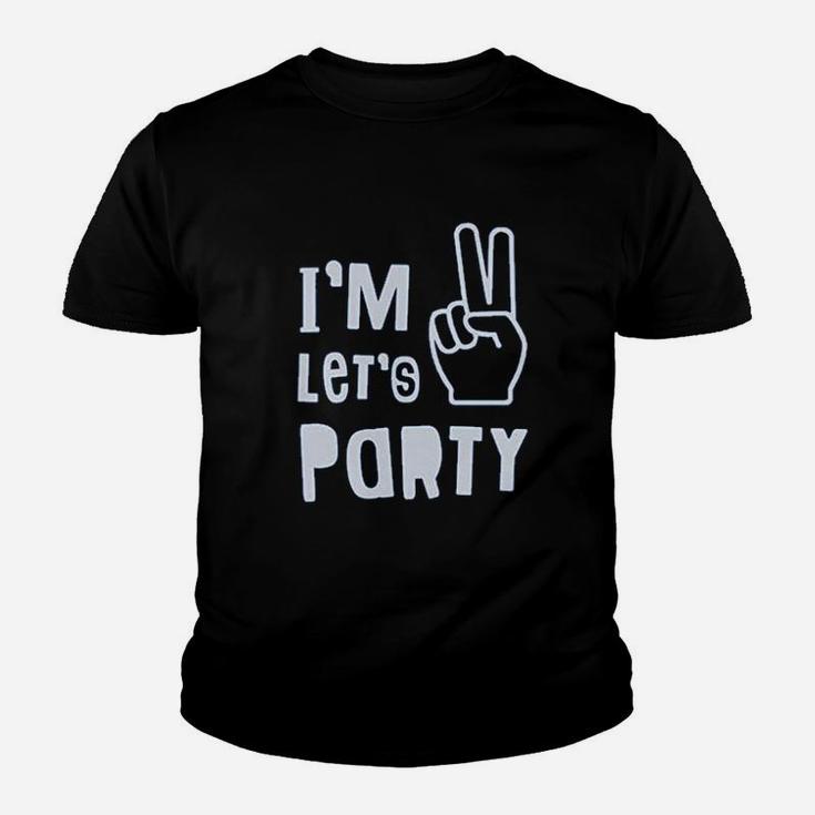 I Am Two Lets Party 2Nd Birthday Youth T-shirt