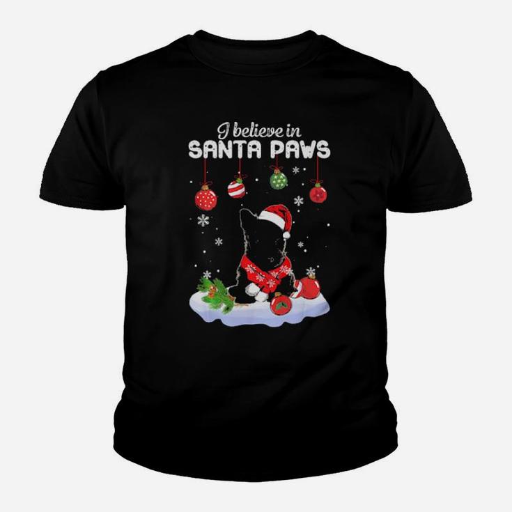 I Believe In Santa Paws Scottish Terrier Gift Youth T-shirt