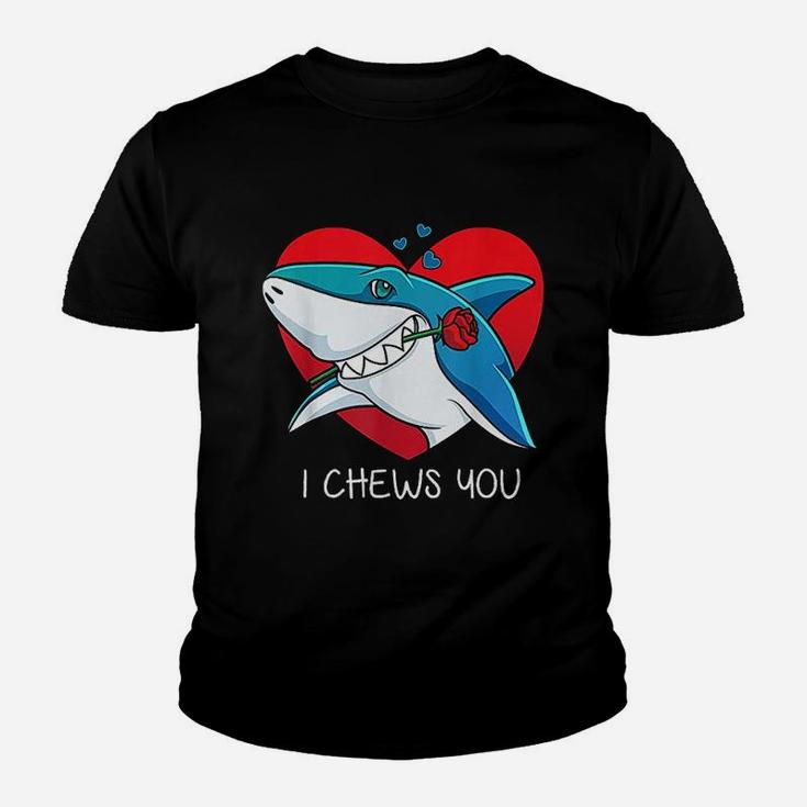 I Chews You Great White Shark Valentines Day Youth T-shirt