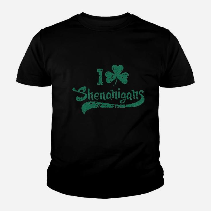 I Clover Shenanigans Funny Irish Clover St Saint Patricks Day Youth T-shirt
