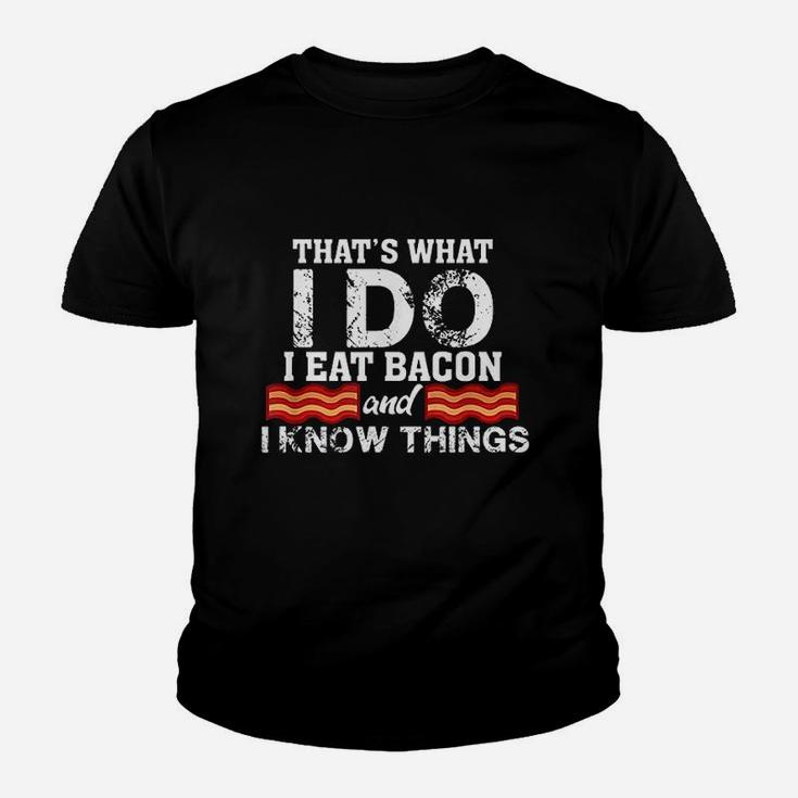 I Eat Bacon Funny Bacon Lover Gift Foodie Meat Youth T-shirt