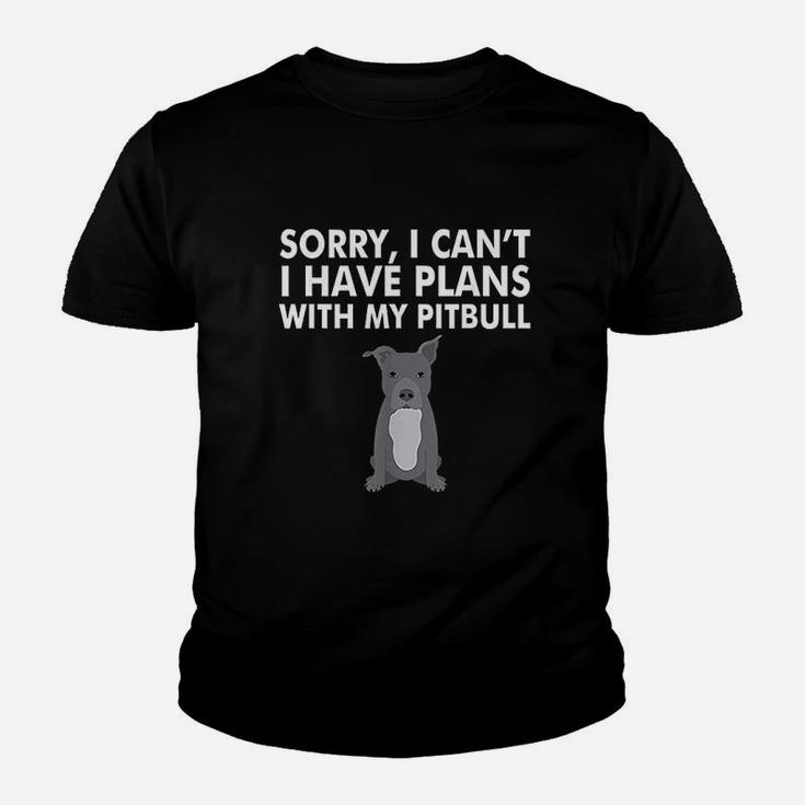 I Have Plans With My Pitbull Youth T-shirt