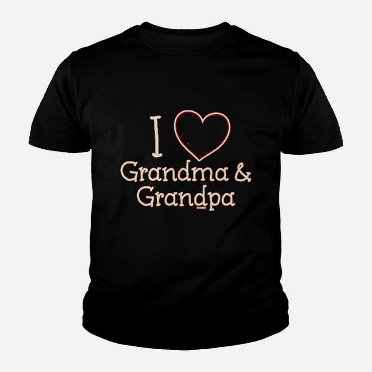 I Heart My Grandma And Grandpa Youth T-shirt