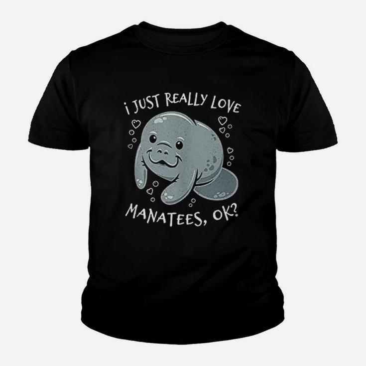 I Just Really Love Manatees Youth T-shirt