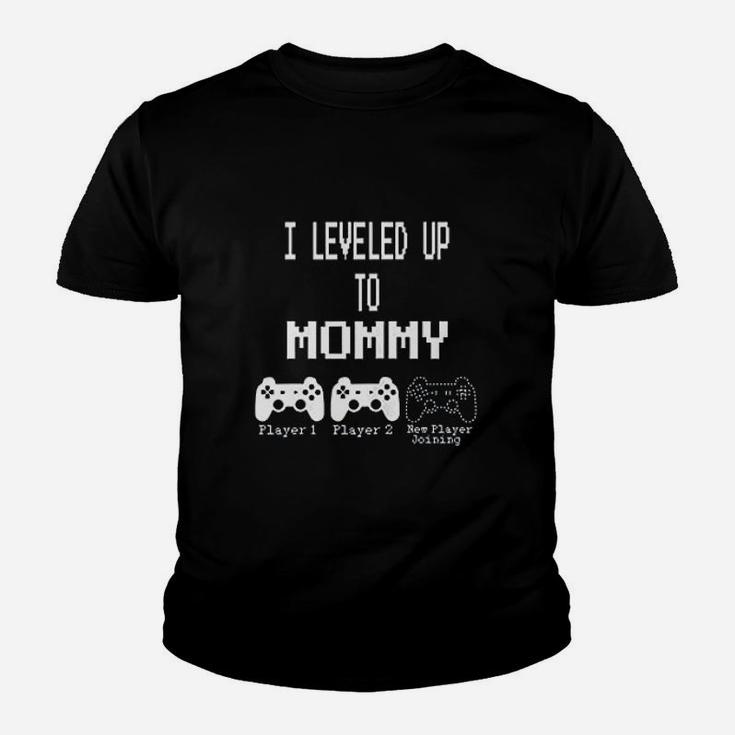 I Leveled Up To Mommy New Mom Youth T-shirt