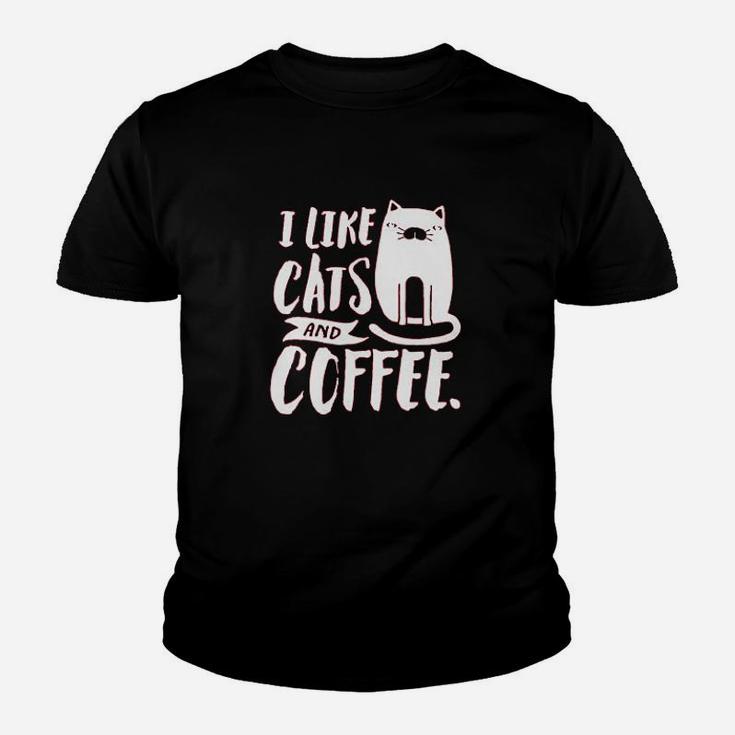 I Like Cats And Coffee Youth T-shirt
