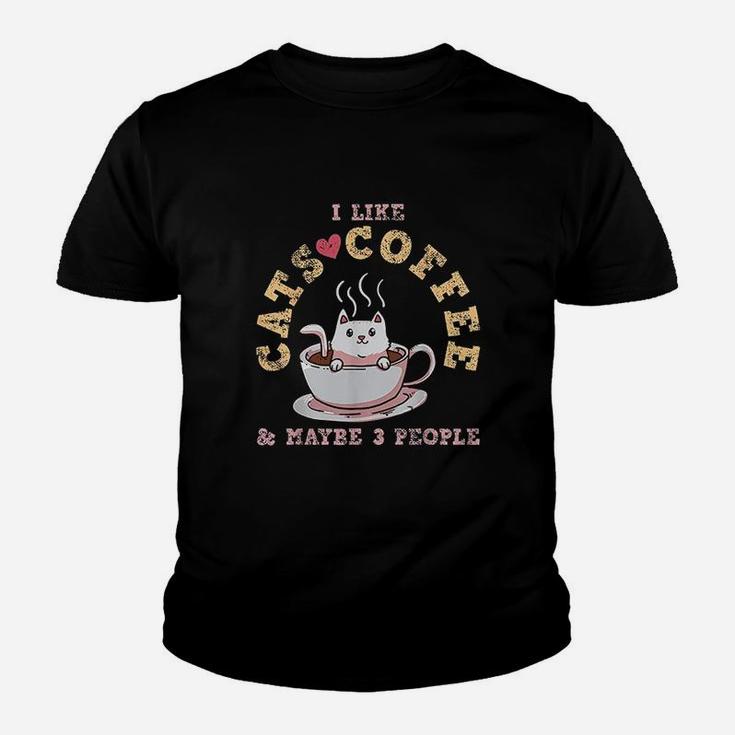 I Like Cats Coffee & Maybe 3 People Youth T-shirt