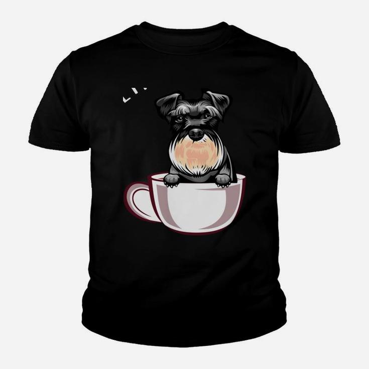 I Like Coffee My Dog Schnauzer And Maybe 3 People Youth T-shirt