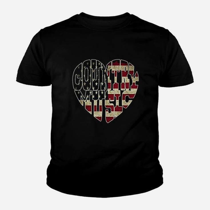 I Love America Country Music Youth T-shirt