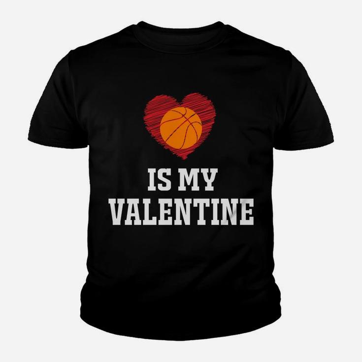 I Love Basketball Gift For Valentine With Basketball Youth T-shirt