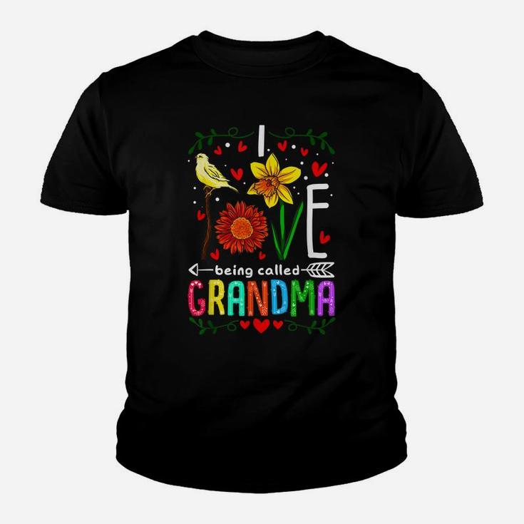 I Love Being Called Grandma Mimi Nana Gigi Lover Flower Youth T-shirt