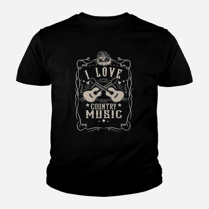 I Love Country Music Vintage Youth T-shirt