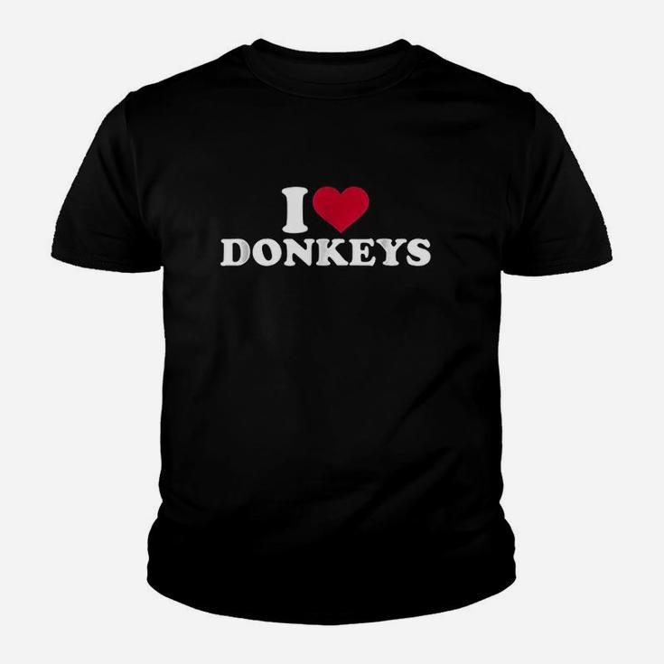I Love Donkeys Youth T-shirt