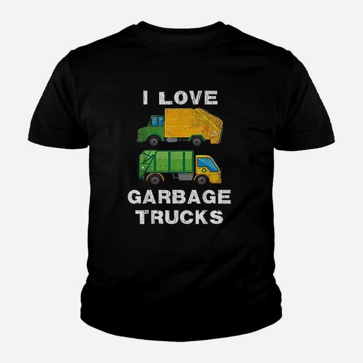 I Love Garbage Trucks Youth T-shirt