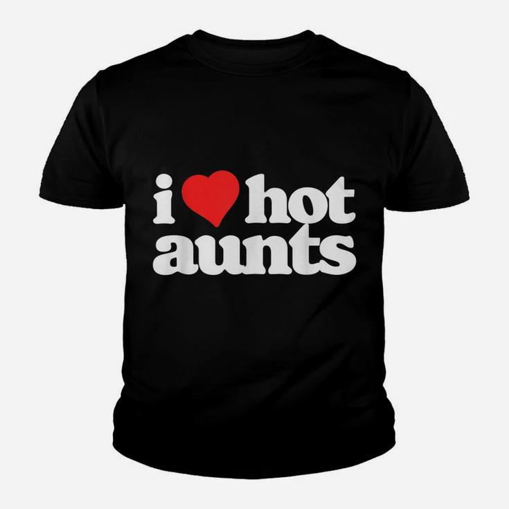 I Love Hot Aunts Funny 80S Vintage Minimalist Heart Youth T-shirt