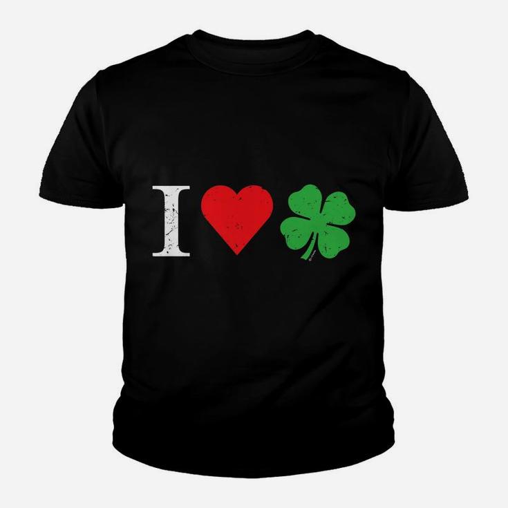 I Love Irish - Shamrock - Good Luck 4 Leaf Clover Youth T-shirt