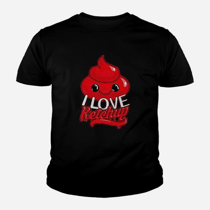 I Love Ketchup Funny Cute Catsup Graphic Youth T-shirt