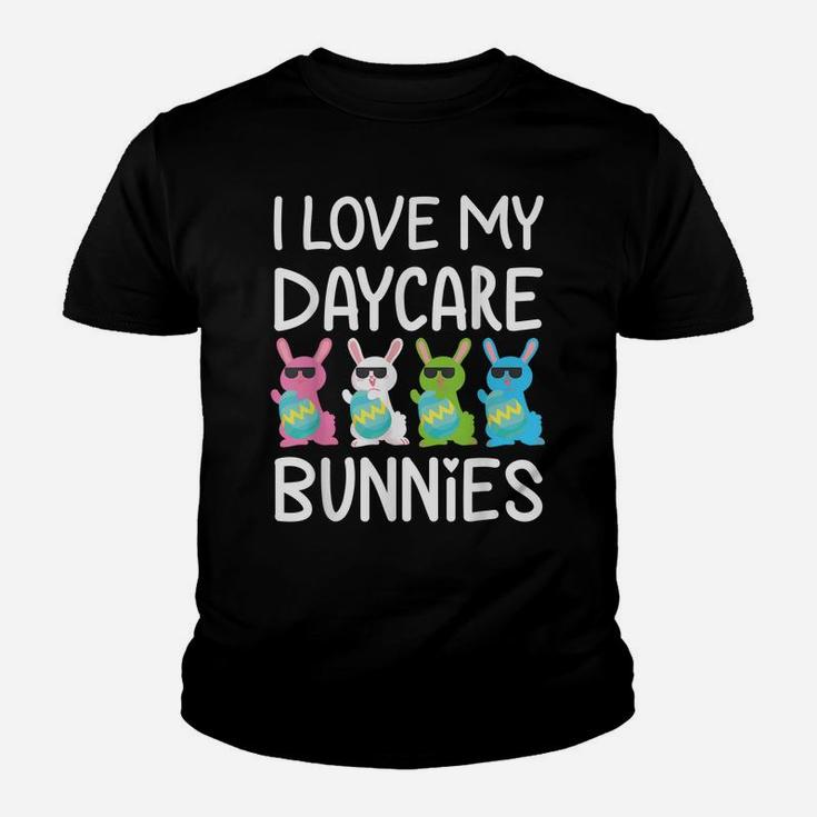 I Love My Daycare Bunnies Cute Teacher Easter Day Youth T-shirt