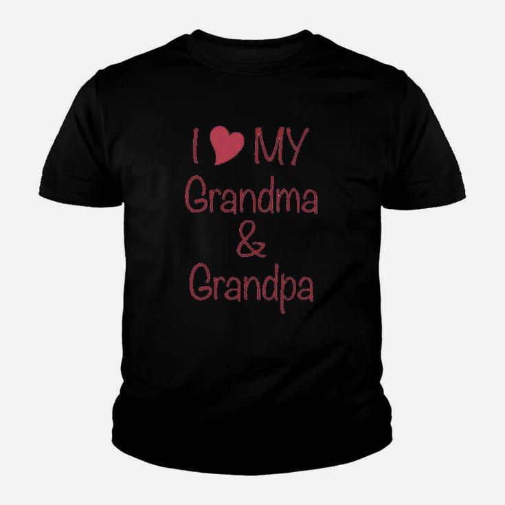 I Love My Grandma And Grandpa Youth T-shirt