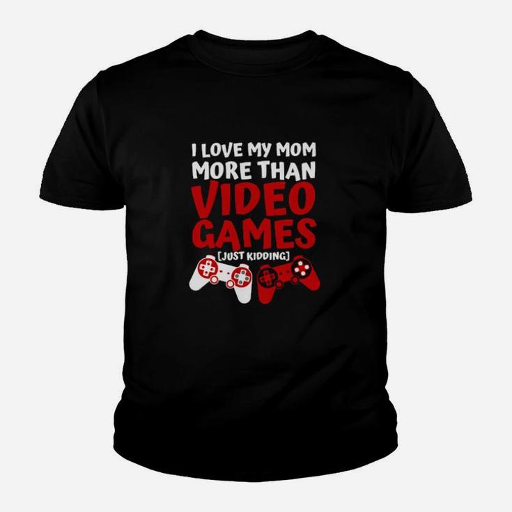 I Love My Mom Video Games Valentines Day Boysn Langarm Youth T-shirt