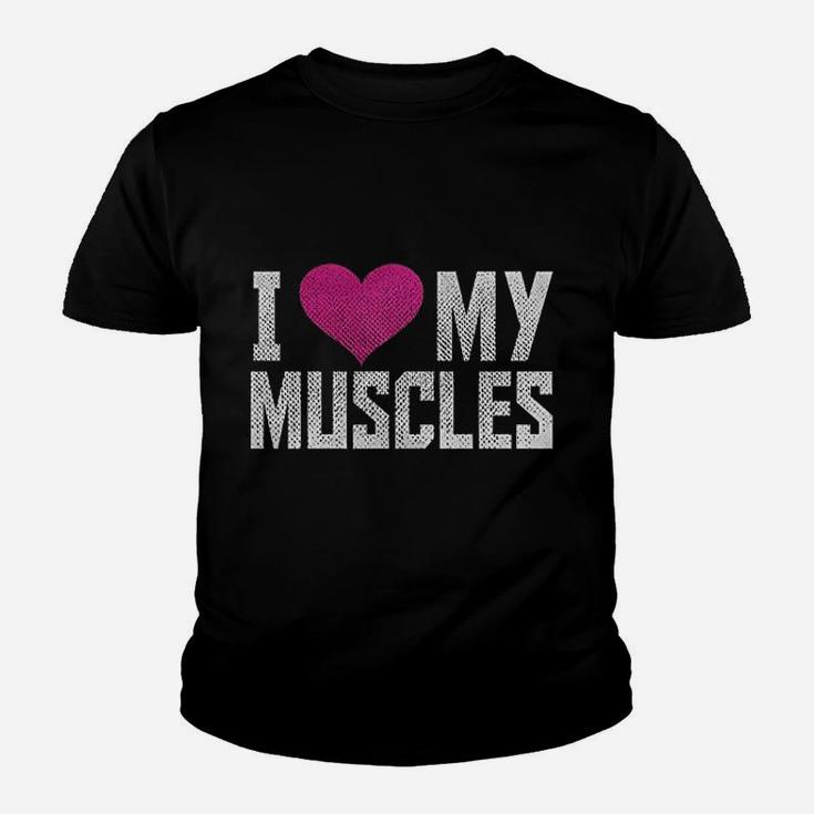 I Love My Muscles Funny Workout Gym Youth T-shirt