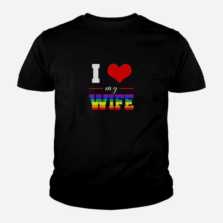I Love My Wife Lgbt Lesbian Gay Pride Rainbow Youth T-shirt