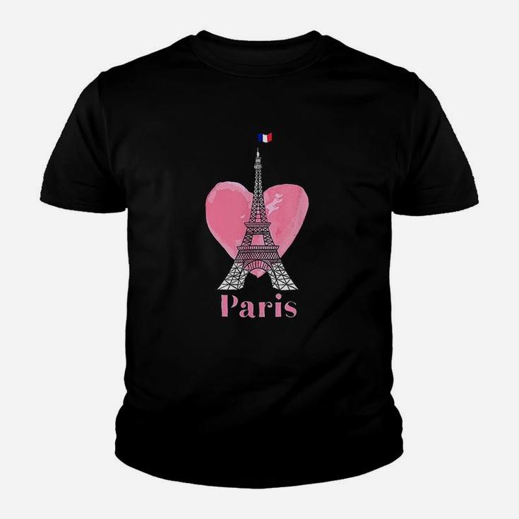I Love Paris  Eiffel Tower France Youth T-shirt