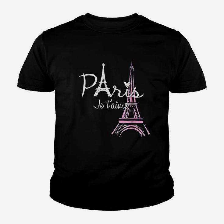 I Love Paris Eiffel Tower France Youth T-shirt