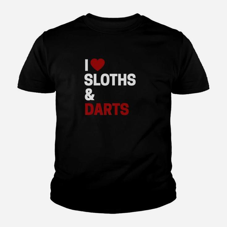 I Love Sloths Darts Funny Darts Youth T-shirt