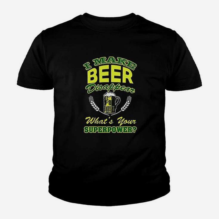 I Make Beer Disappear Whats Your Superpower Youth T-shirt