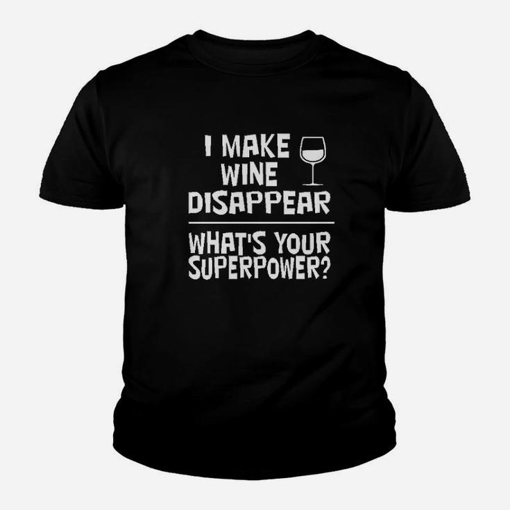 I Make Wine Disappear What's Your Superpower Youth T-shirt