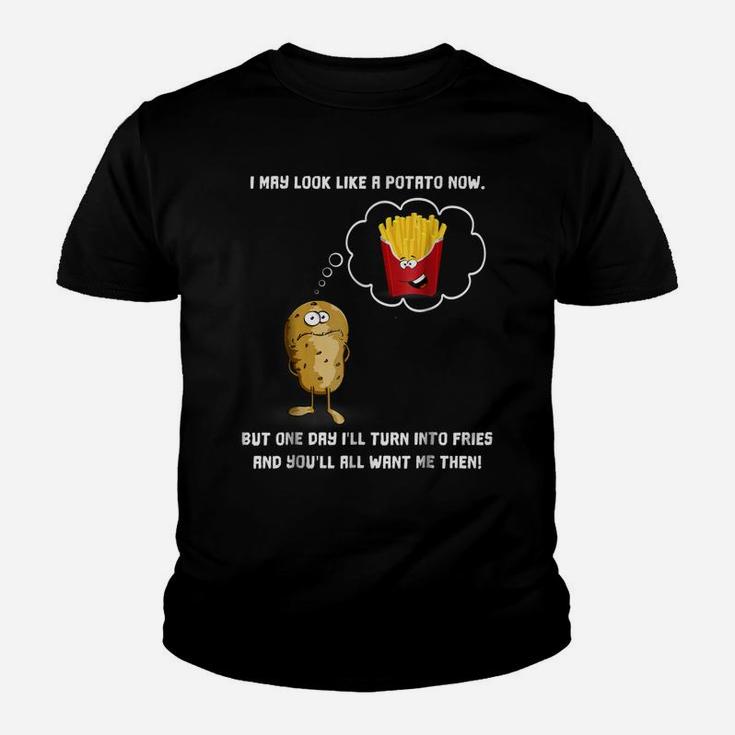 I May Look Like A Potato Now French Fries Funny Workout Tee Youth T-shirt
