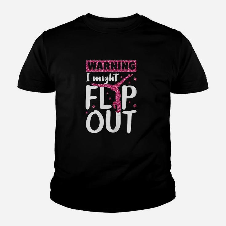 I Might Flip Out Funny Gymnast Cheerleading Gift Youth T-shirt