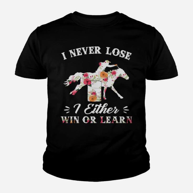 I Never Lose I Either Win Or Learn Floral Youth T-shirt