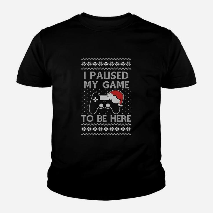 I Paused My Game To Be Here Video Gamer Youth T-shirt