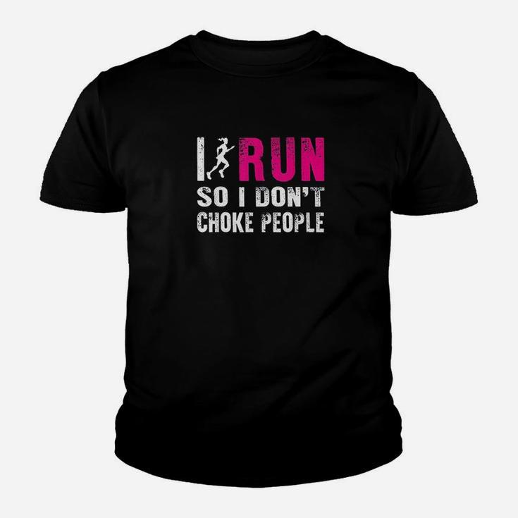 I Run So I Dont Choke People Ladies Youth T-shirt